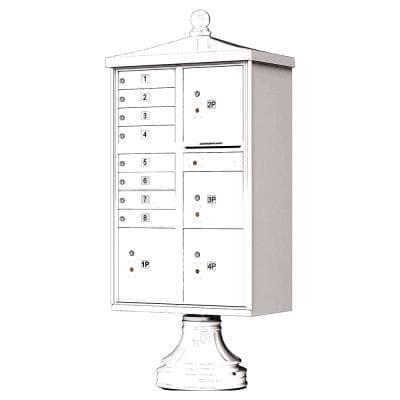 8 Door USPS Approved Post Mounted Exterior Mailbox